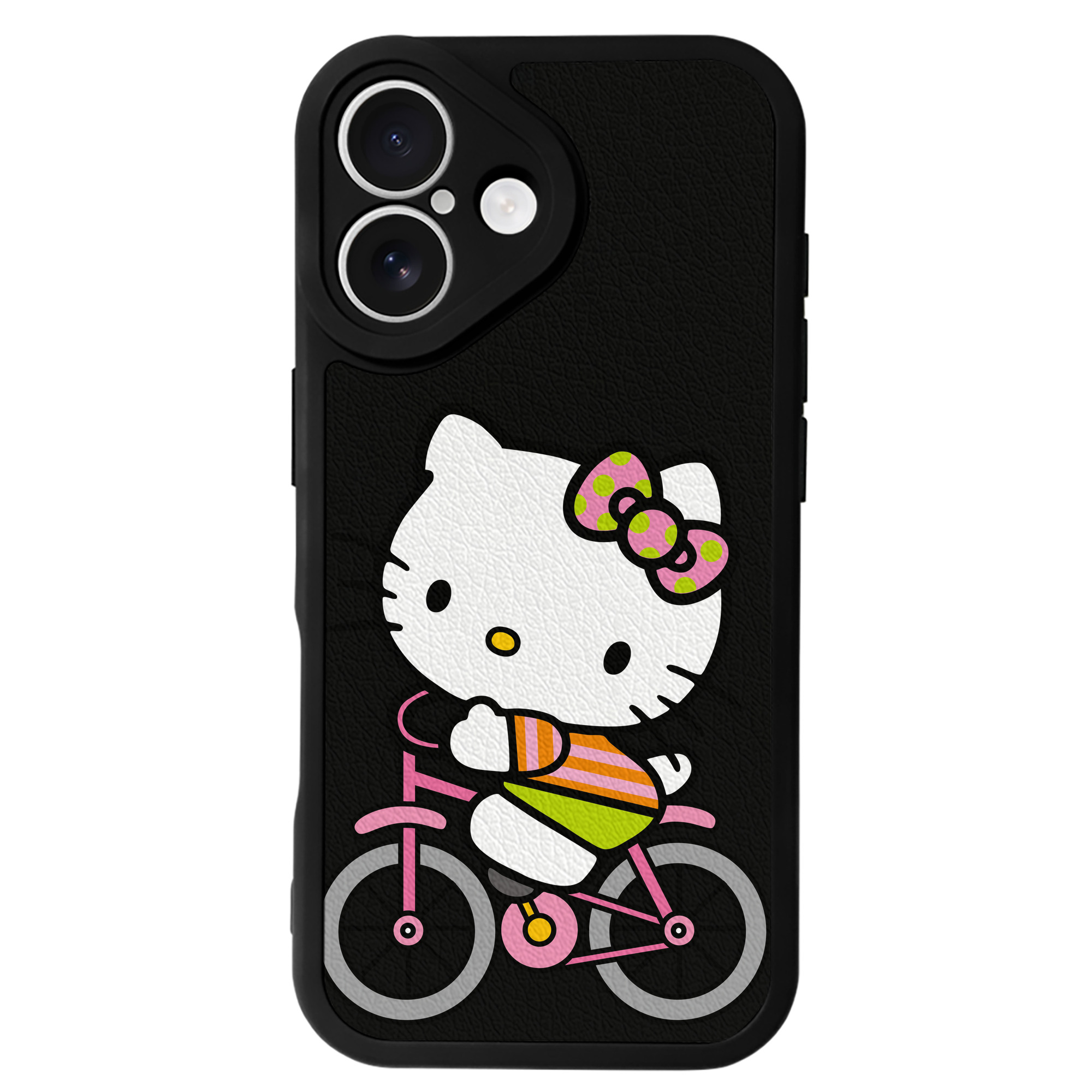 （画像用） Hello Kitty ハローキティ 【iPhone 16シリーズ対応】シリコンスマホケース（レザー調） 材質：シリコン